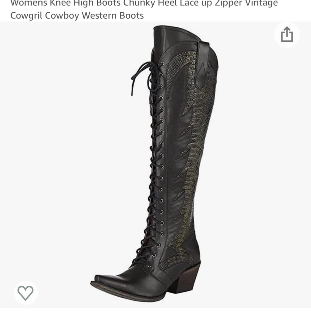 NWOT knee high western boots Size 7